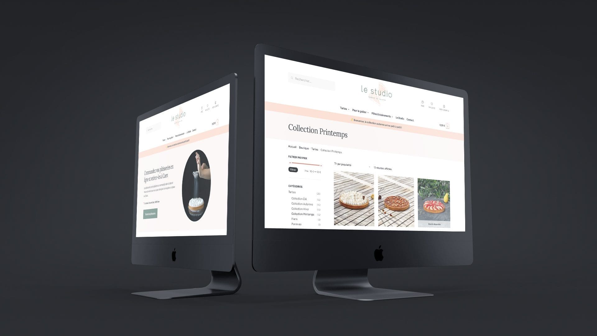 Projet Site e commerce Le Studio Patisserie iMac
